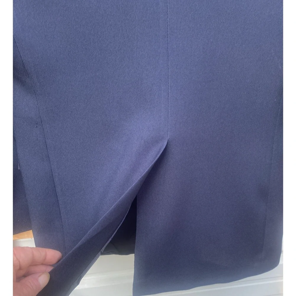 VTG Levi's‎ Action Suit Blazer Men's 44R Navy Blue Polyester Jacket Sport Coat
